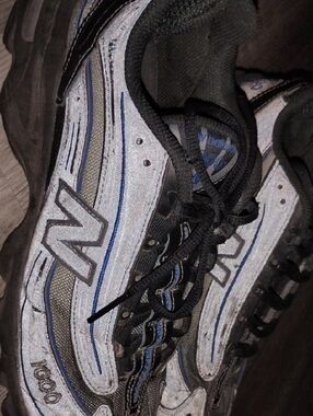 New Balance Men's Running Sneakers - Black, Silver & Blue